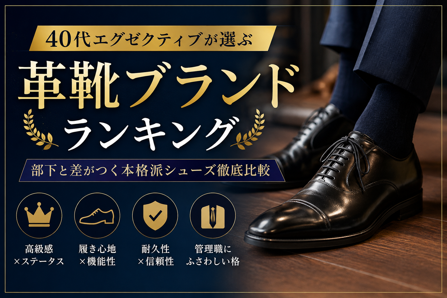 40代管理職の革靴ブランド比較｜品格・履き心地・耐久性で選ぶ本格ビジネスシューズ