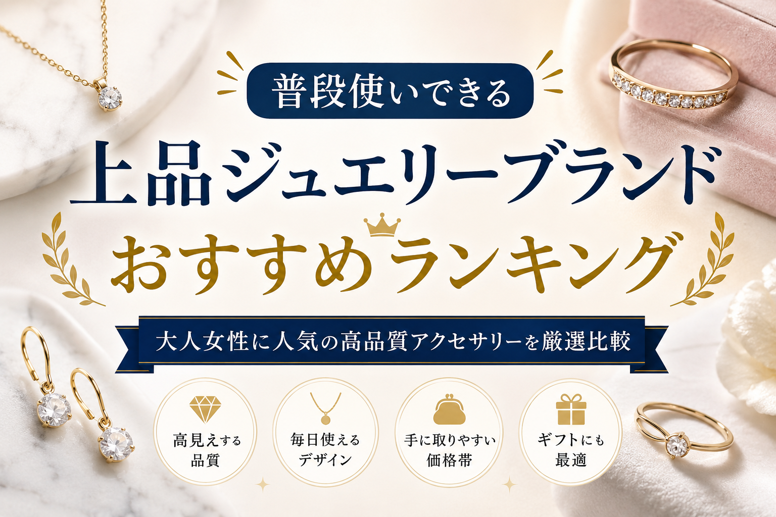 毎日つけたい上品アクセサリー5選｜大人女性向けの選び方と比較ポイント
