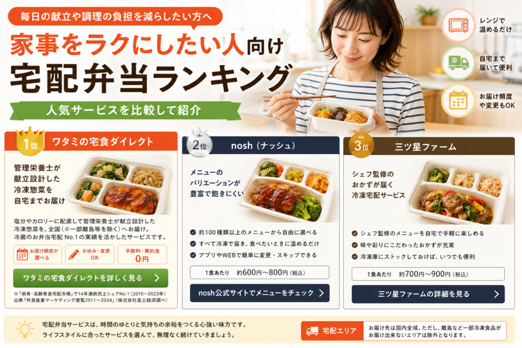 宅配弁当サービスの選び方