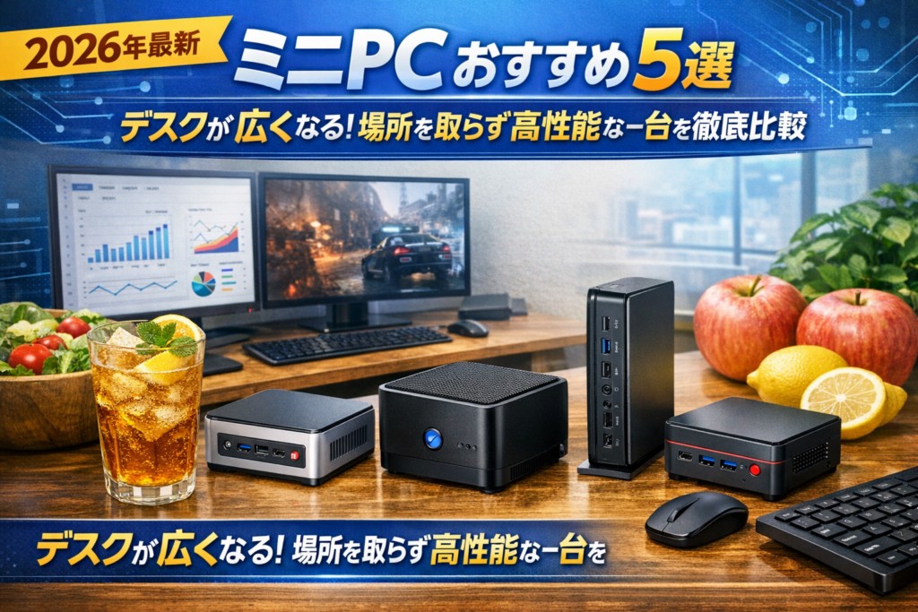 【2026年最新】ミニPCおすすめ5選｜編集部イチ押しはGEEKOM（ギコム）
