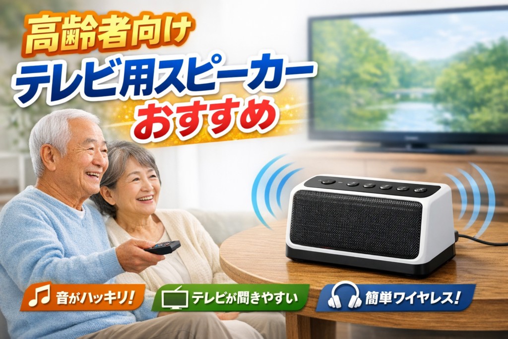 【2026年最新】高齢者向けテレビ用スピーカーおすすめ5選｜編集部イチ押しはミライスピーカー（ミライスピーカー・ミニ）
