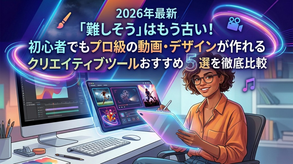 【2026年最新】動画・デザイン制作ツールおすすめ5選|編集部イチ押しはAdobe Creative Cloud