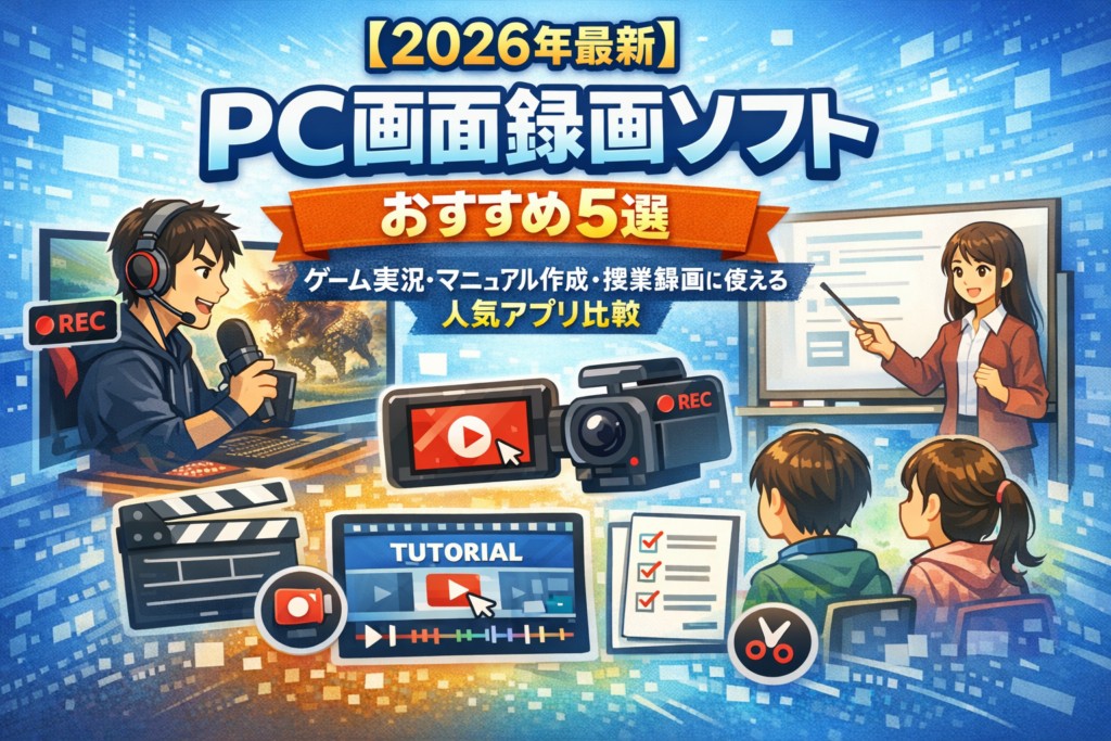【2026年最新】PC画面録画ソフトおすすめ5選｜編集部イチ押しはBandicam（バンディカム）