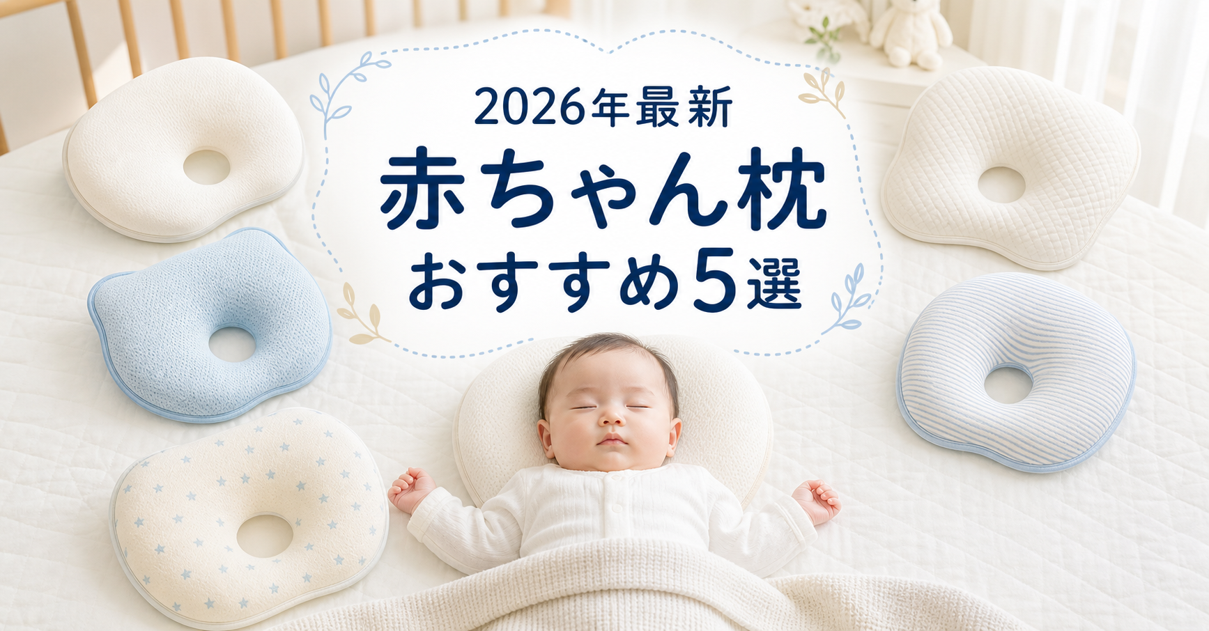 【2026年最新】赤ちゃん枕おすすめ5選|編集部イチ押しはエスメラルダ 呼吸する赤ちゃんの枕 スライド式