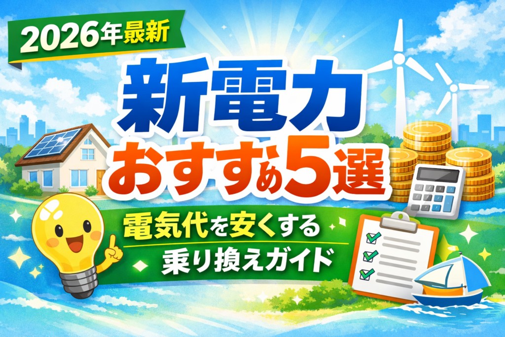 【2026年最新】新電力サービスおすすめ5選|編集部イチ押しはオクトパスエナジー