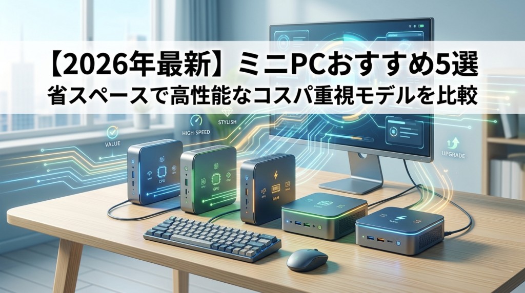 【2026年最新】ミニPCおすすめ5選|編集部イチ押しはMINISFORUM(ミニスフォーラム)
