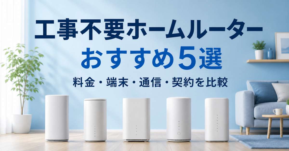 工事不要の据え置き型ホームルーターサービスおすすめ5選｜編集部イチ押しはSoftBank Air